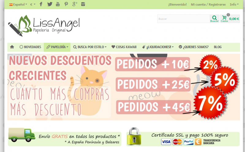 Papelería online LissAngel.