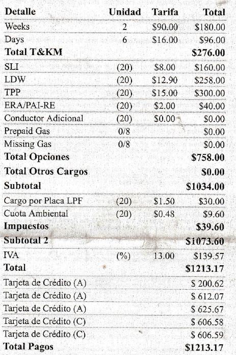 Rentalcars opiniones